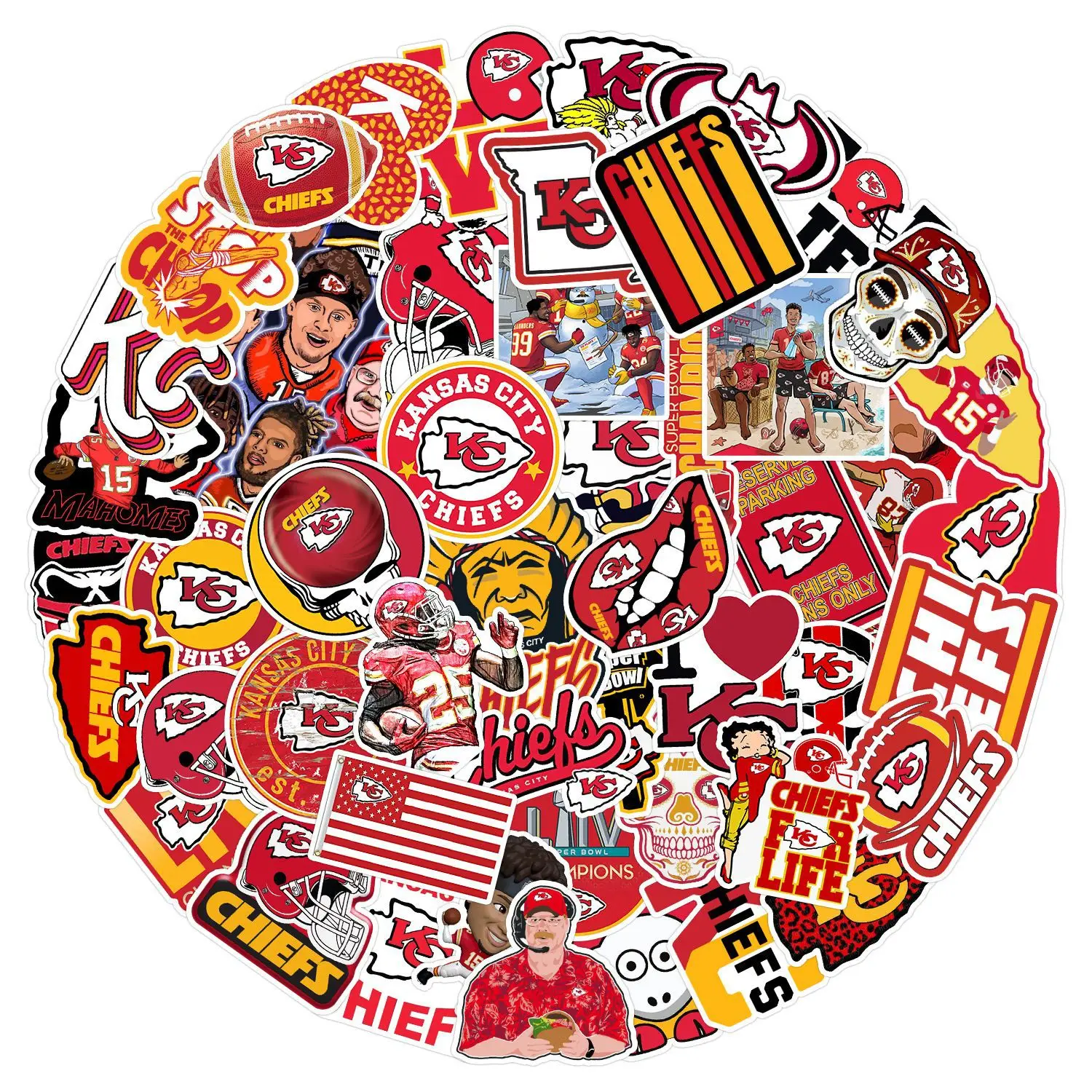 KANSAS CITY CHIEFS Logo Sticker Stickers NFL Football Decal Super Bowl 2024
