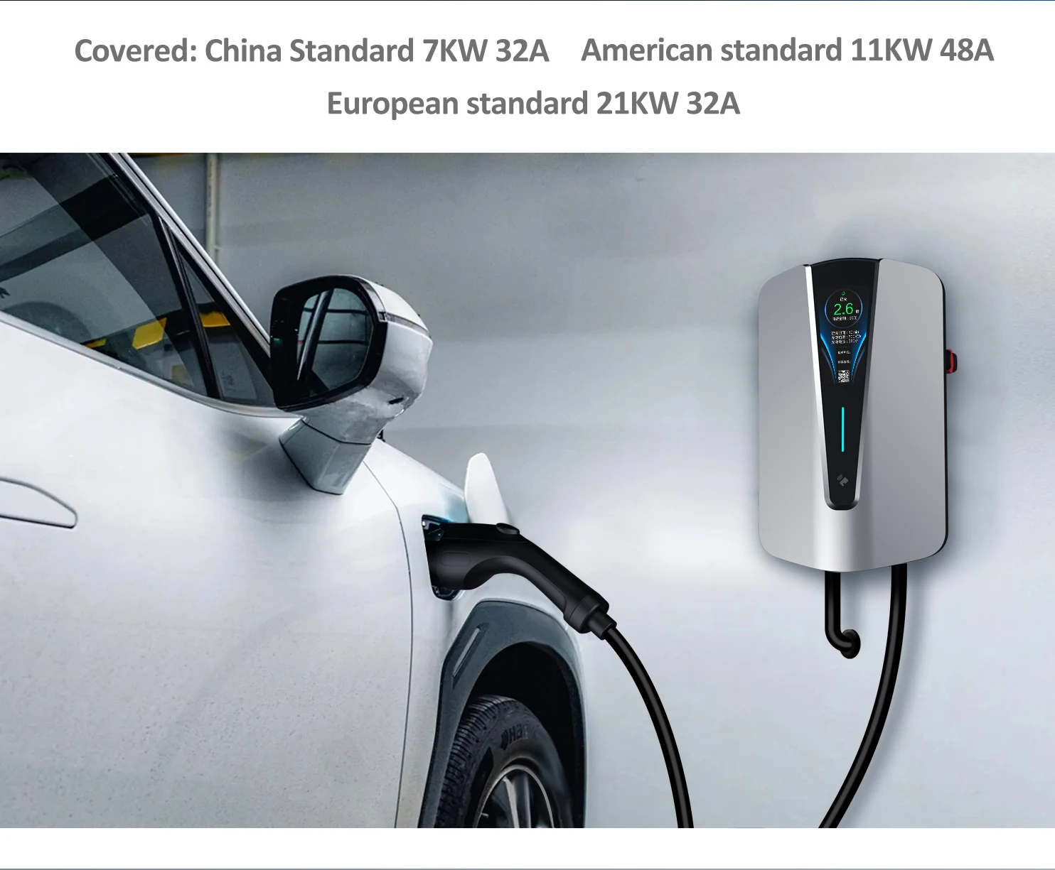 Evse Manufacturers Gbt Home Ac Electric Car Solar Smart Wallbox 7kw