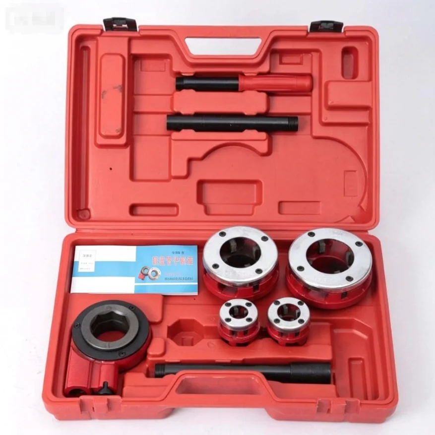 TEBAK Professional Portable Clamp Cutter Handheld Manual Galvanized Steel Pipe Threading Machine
