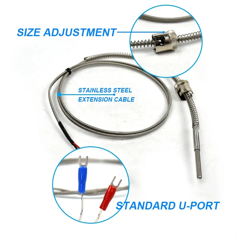 Laiyuan 2 Wire PT100 Type Sheath RTD Probe 5x60mm Waterproof SS316 Bearing Temperature Sensor