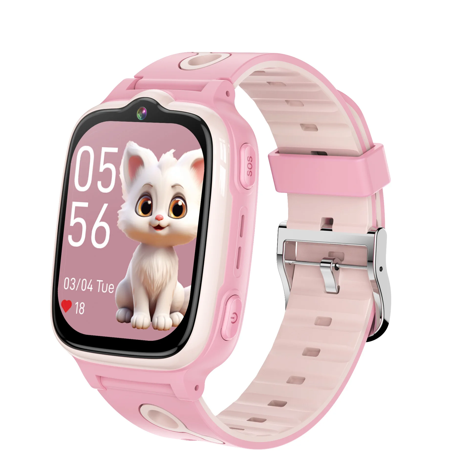 W19 Children's Smart Watch 4G Unlocked Video Call Global Positioning System Tracker Learning Game 1.83” Screen Anti-Lost_voghion.com