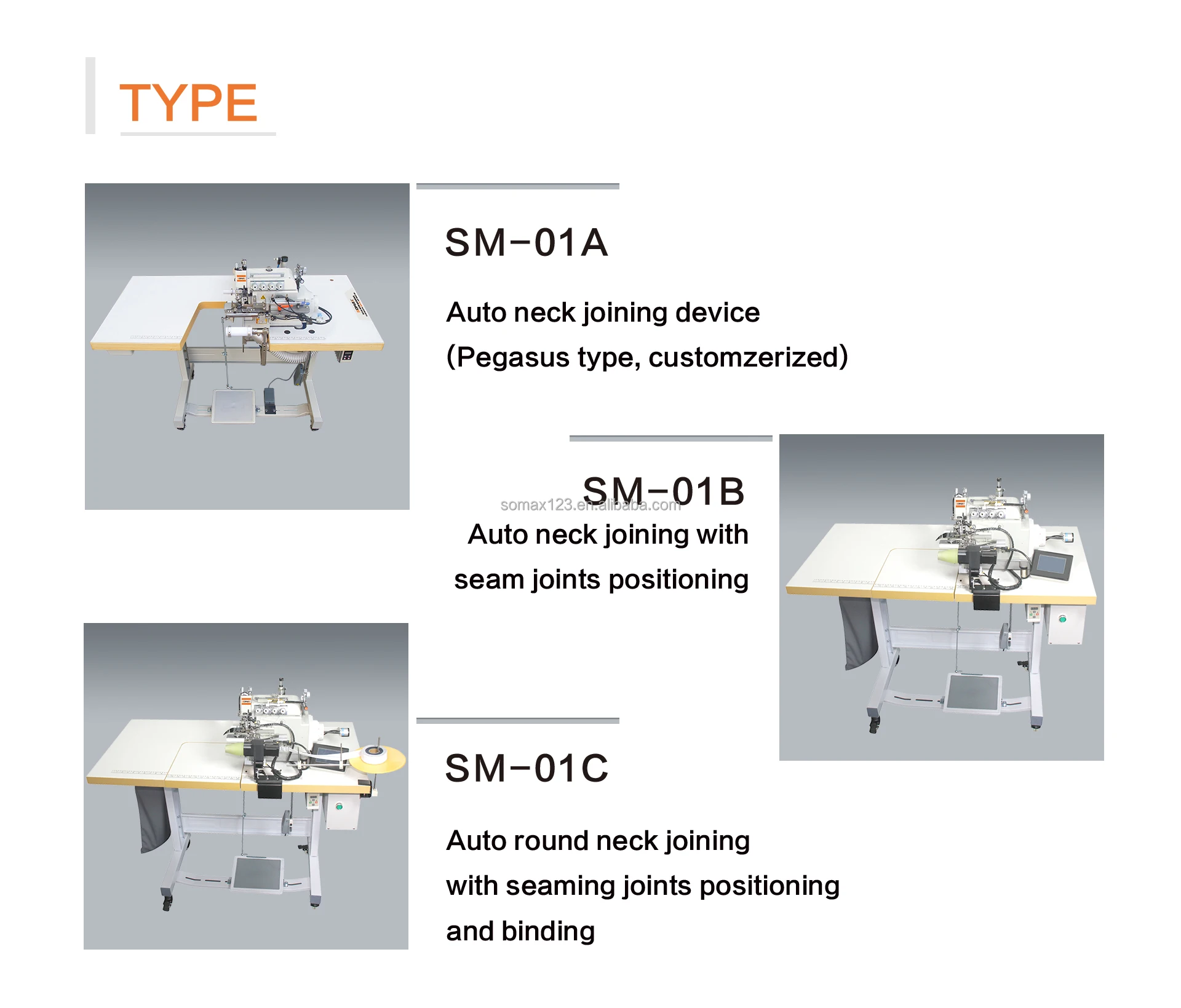 Sm01b Somax Sewing Machine Auto Tshirts Neck Joining Overlock Sewing