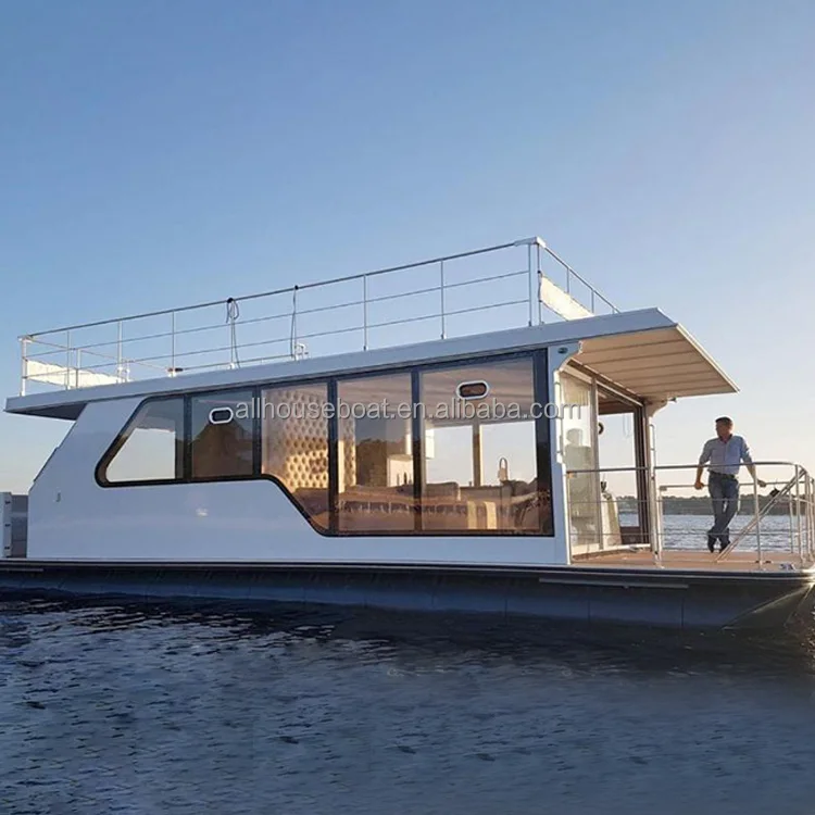 Morden Style Transparent Boat Stainless Fabricated Houseboat Aluminium ...