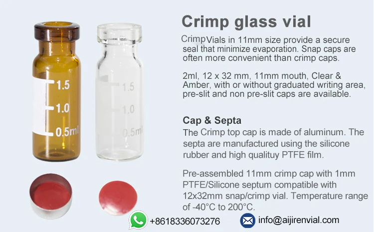 nd11 crimp glass vial