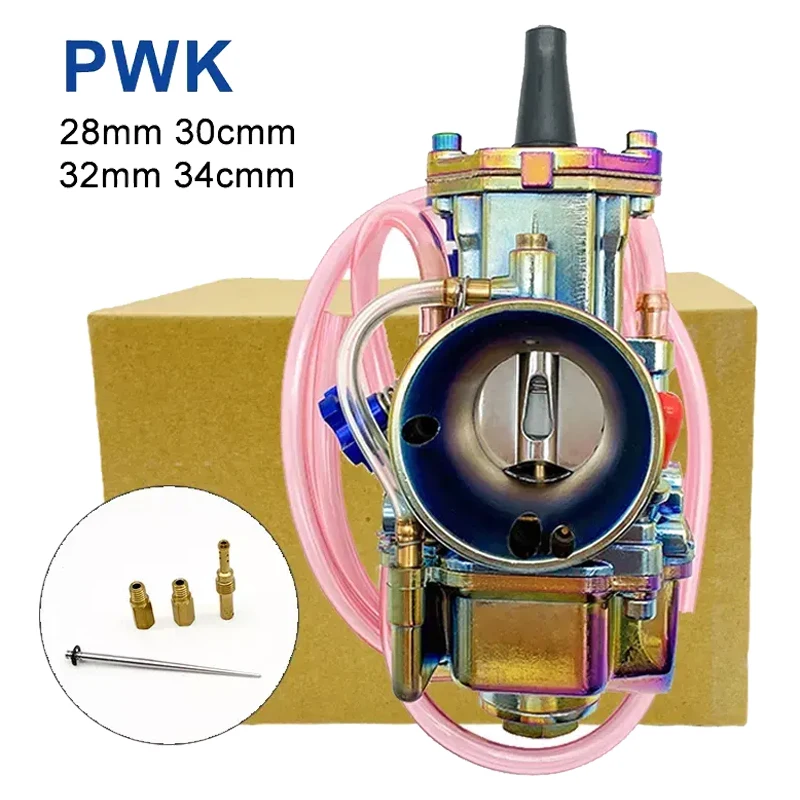 Карбюратор PWK, цветной, 2/4T, для мотоциклов, скутеров, кроссовых мотоциклов, квадроциклов 28, 30, 32, 34 мм, с двигателем Power Jet Racing, для 250 куб. См