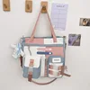 Sac bandoulière unique bleu et rose