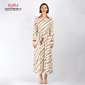 Dresses Women 2026 Comfortable Elegant Fresh New Stripe Color Tied Waist Edge V-neck Women Dress Women's Clothing