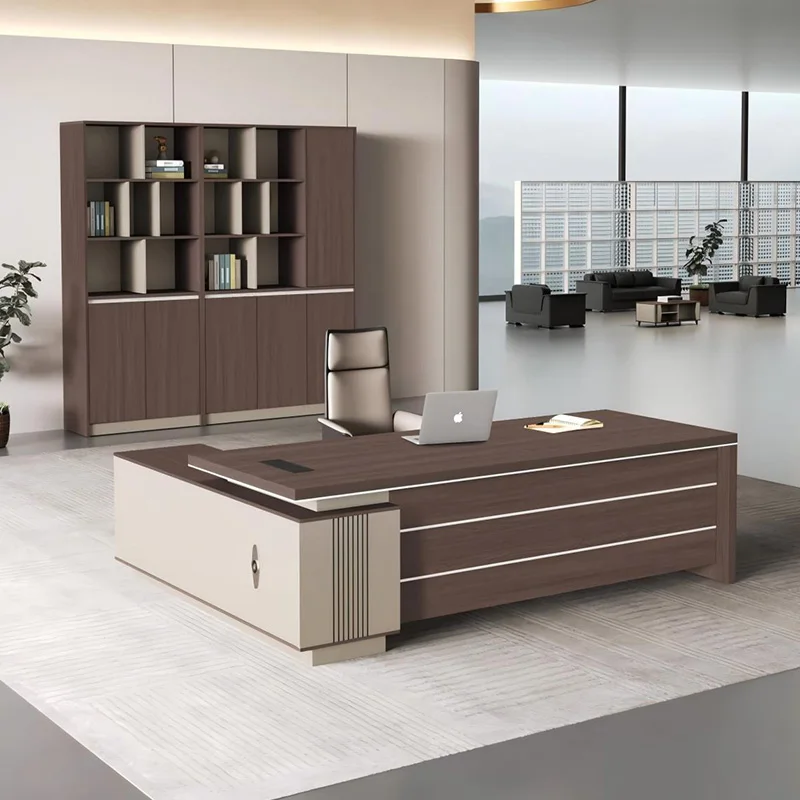 Office L-Shaped Computer Executive Luxury Desks Furniture Modern Ceo Manager Work Wooden for Room Table Factory Customizable