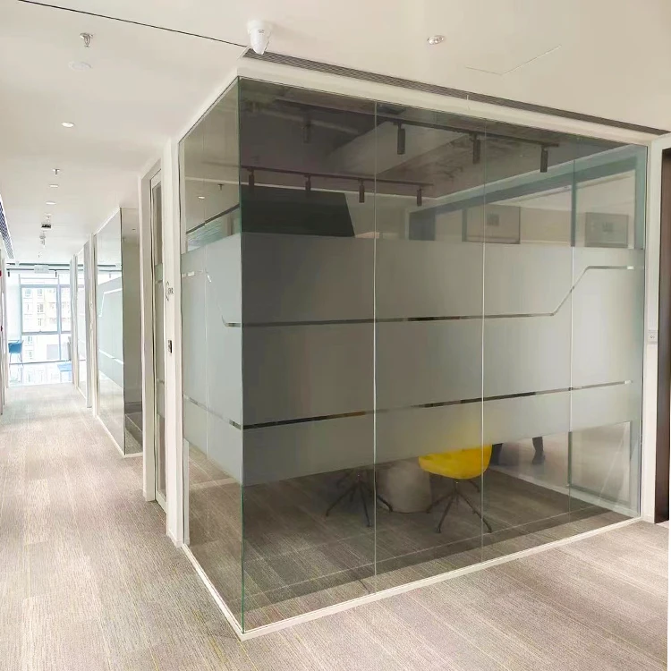 Modular Used Aluminum Explosion Proof Glass Office Partition Wall With Workstation Room Divider Panel