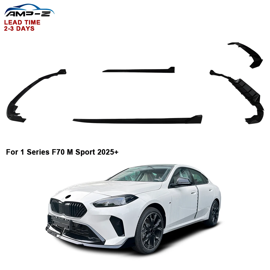 Amp-Z F70 Front Rear Bumper Lip Spilter Side Skirt Rear Wing Spoiler For BMW 1 Series F70 M Sport