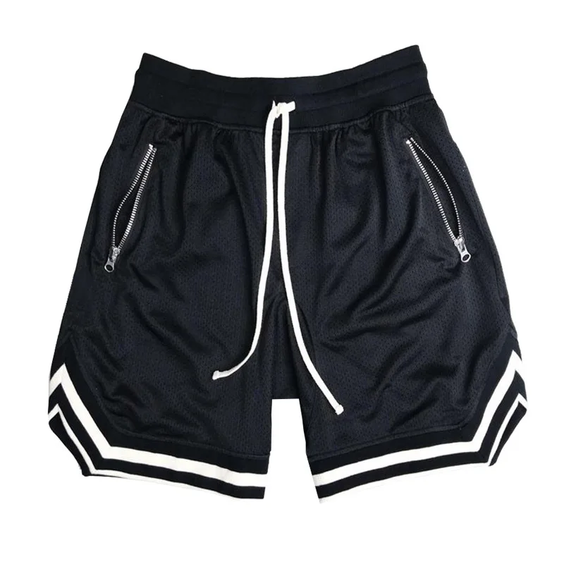 Custom Men's High Quality Zipper Pocket Mesh Shorts Summer Gym Sports ...