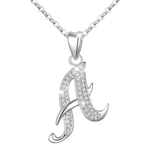 Custom Name Necklace 925 Sterling Silver Personalized Letter Pendant Women Jewelry Gift Initial Chain