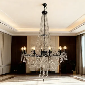 Modern Luxury Gold Glass Crystal Chandelier Fashionable Art Decor Ceiling Hanging Light for Wedding Indoor Villa Hotel Bedroom