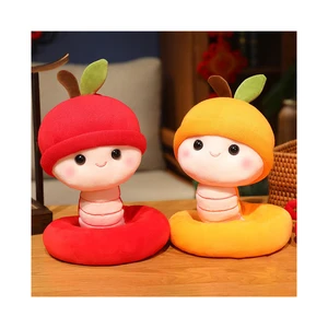 Plush Snake Mascot Chinese New Year Stuffed Animals Doll Soft Auspicious Toys Children's Birthday Gift