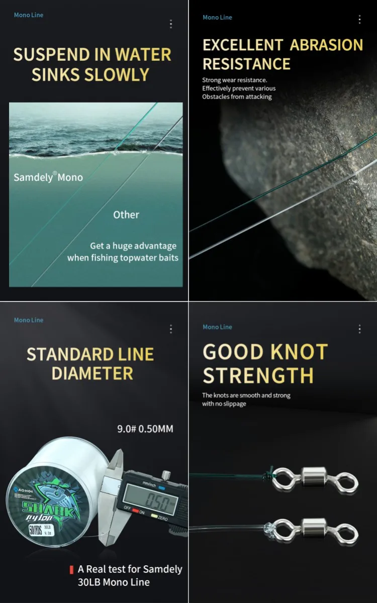 High Quality Cheapest Fishing Line Nylon Japan 500 Meters Multicolor