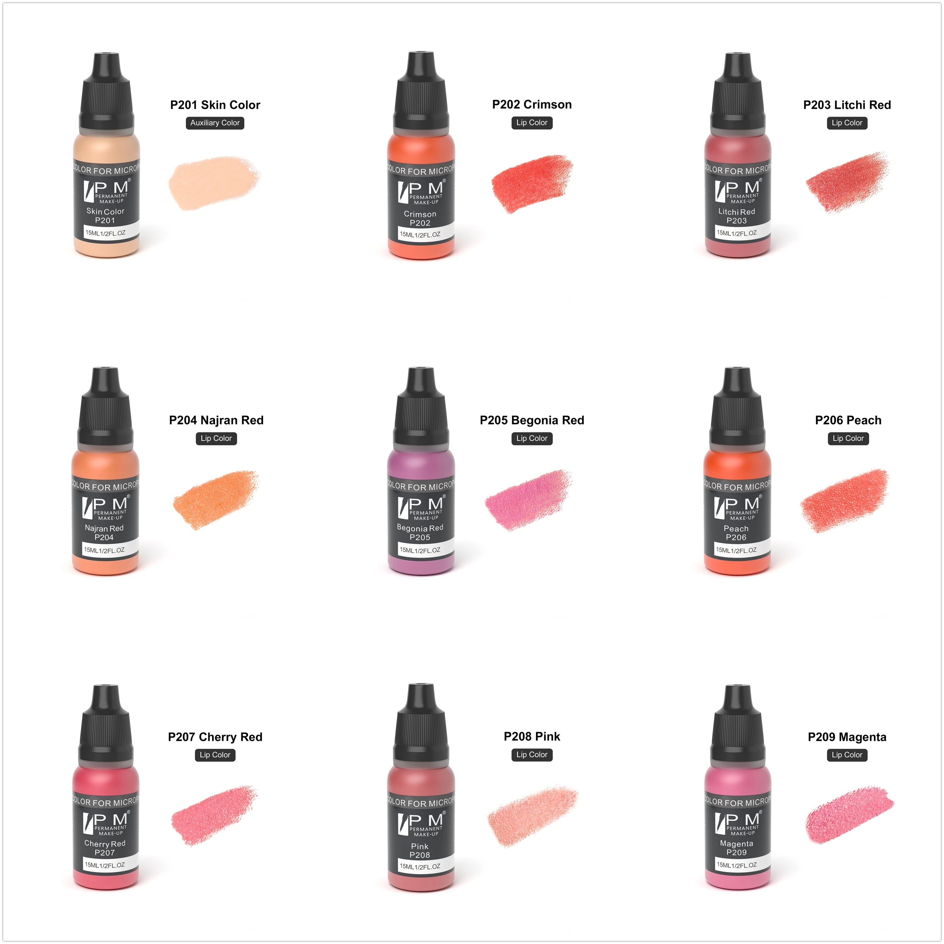 PM Органическая подводка для глаз и губ 54 Цвета микропигментация кожи головы PMU Перманентный макияж татуировочный пигмент