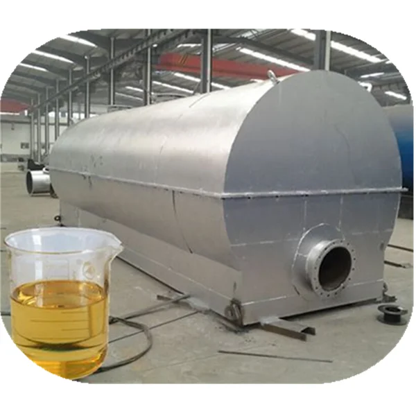 10-15tons green waste sludge oil recycling to diesel distillation plant