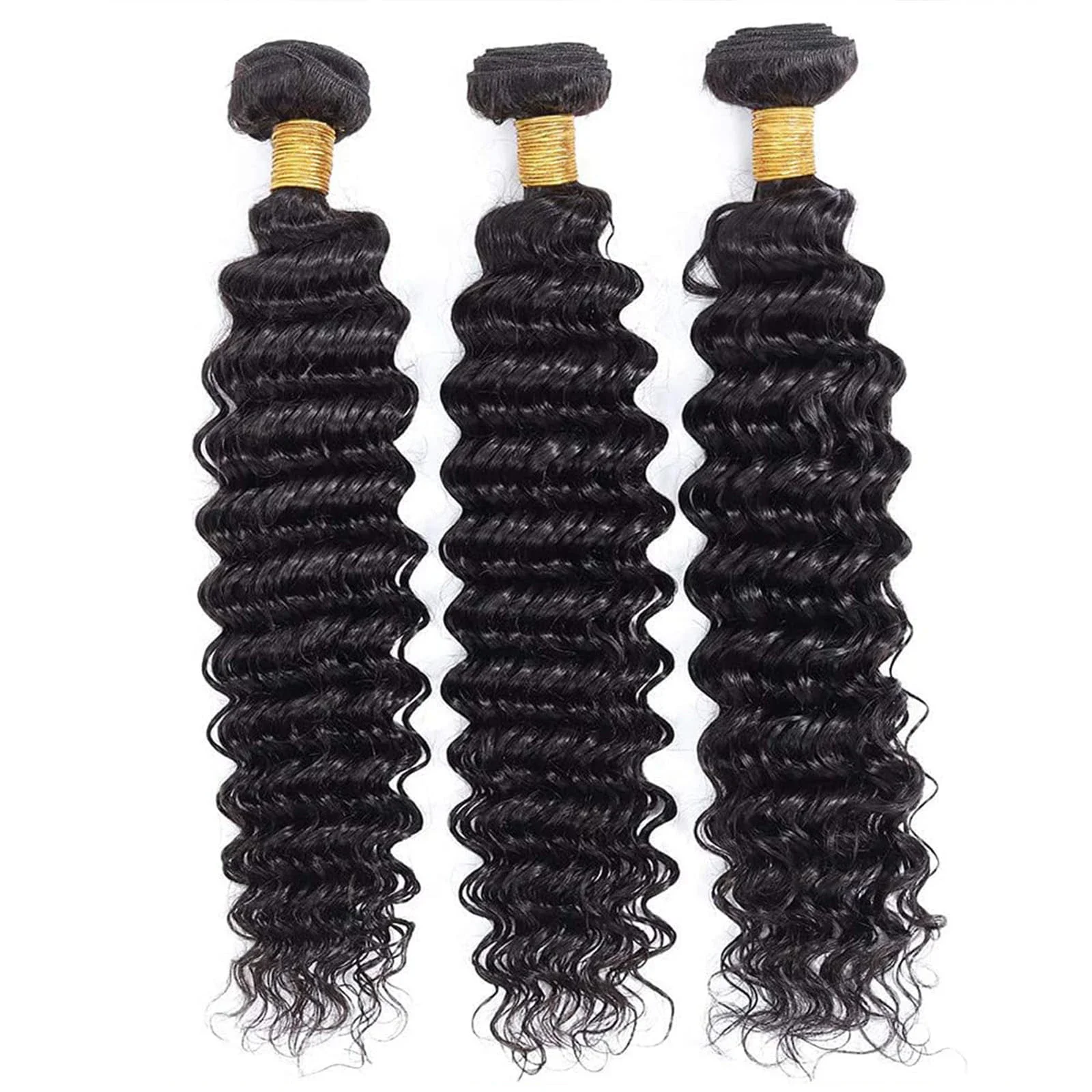 Brasiliano Deep Wave Human Hair Bundles 30 pollici Virgin Wet And Wavy Curly Remy Extensions_voghion.com
