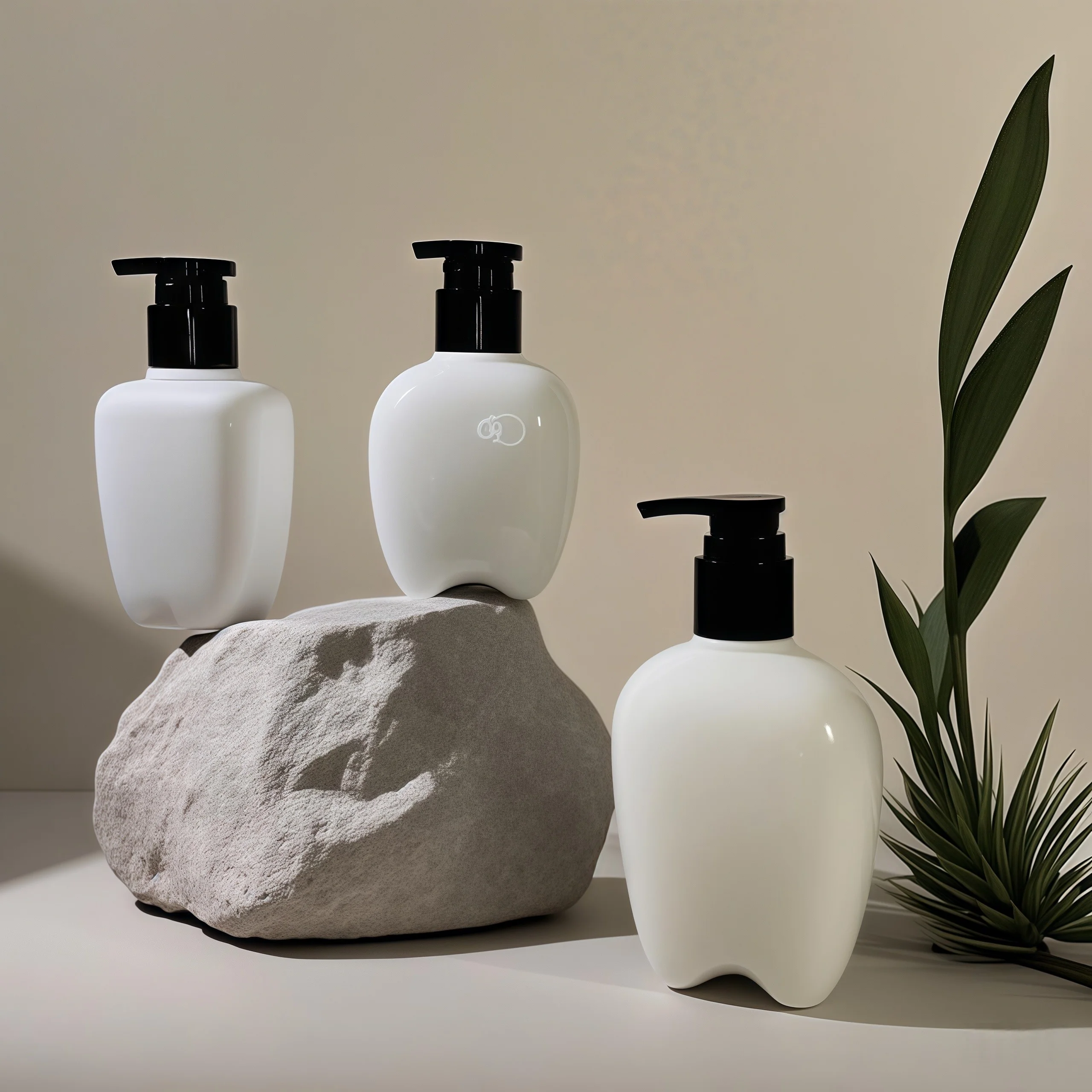 100-250ml Tooth Shape Plastic Bottle with Press Pump for Hand Wash Hair Lotion Hand Sanitizer Customizable Logo