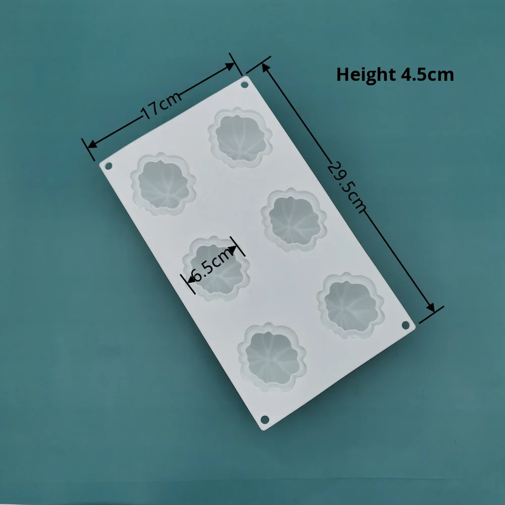 Handmade Halloween Six Grid Pumpkin Silicone Mold White French Mousse Cake and Baking Mold supplier