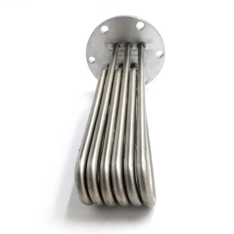 220V 440V 6KW Electric Flange Tubular Heater Stainless Steel Water Immersion Heating Element for Industrial Boiler Water Tank