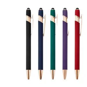 Factory Supply Custom Logo 2-in-1 Rose Metal Ballpoint Pen 1.0mm Sports Design Novelty Advertising Gift