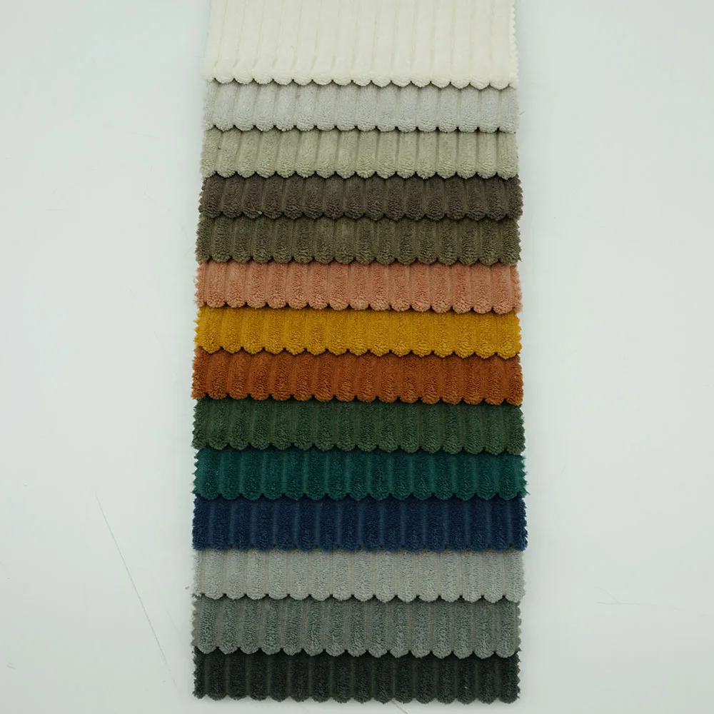 2023 New Fashion 100 Polyester Velvet Corduroy Fabric For Sofa