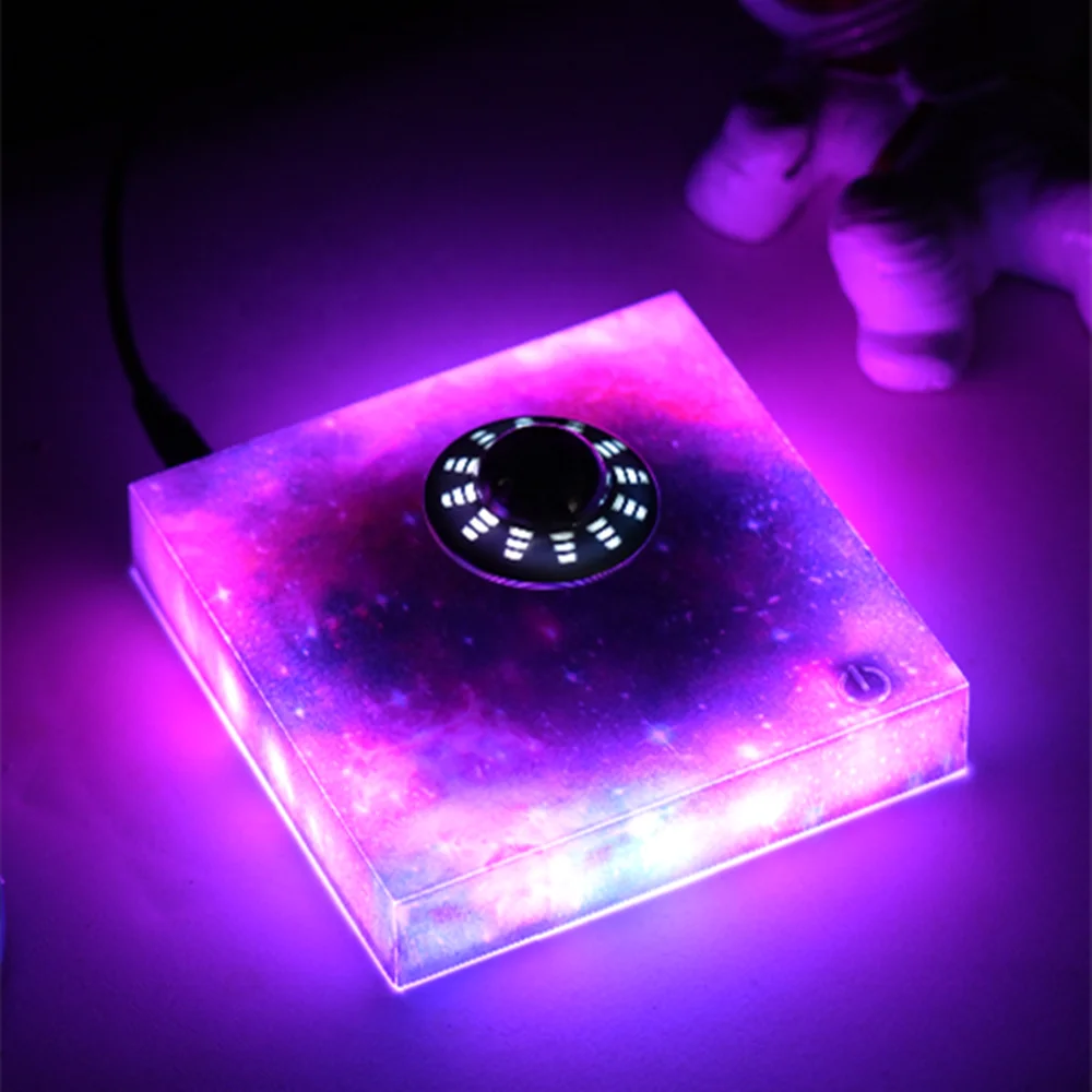 Magnetic Levitating Light HCNT Floating UFO Mini Heart Small Night Light Creative Magnetic Levitation Home Decoration