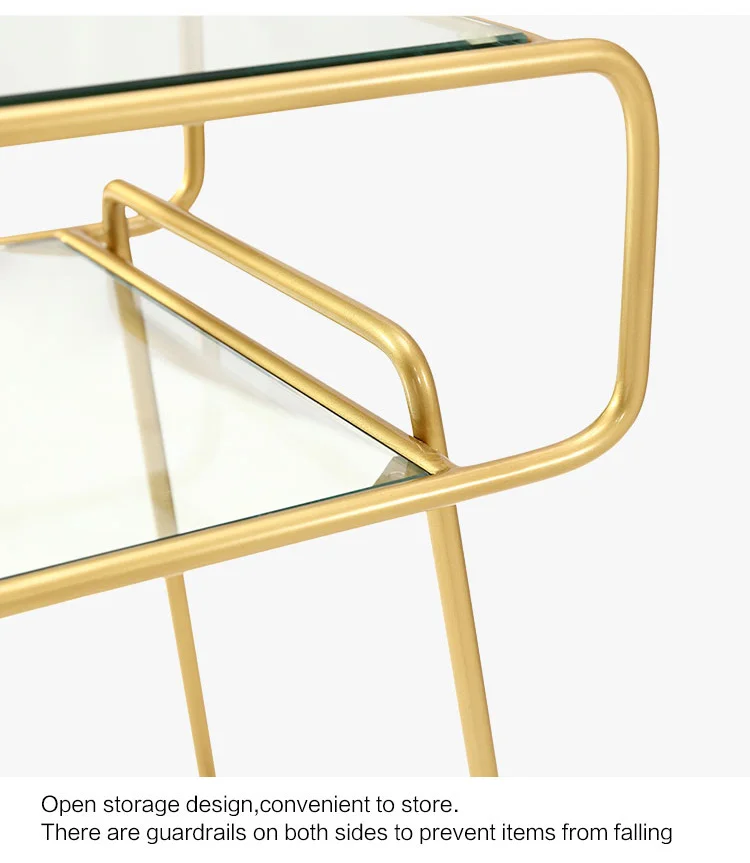 Linsy Modern Luxury Nordic Bed Side Table Glass Gold Comodini French Bedside Lamp Table Organiser Night Stand Bedroom EO1B