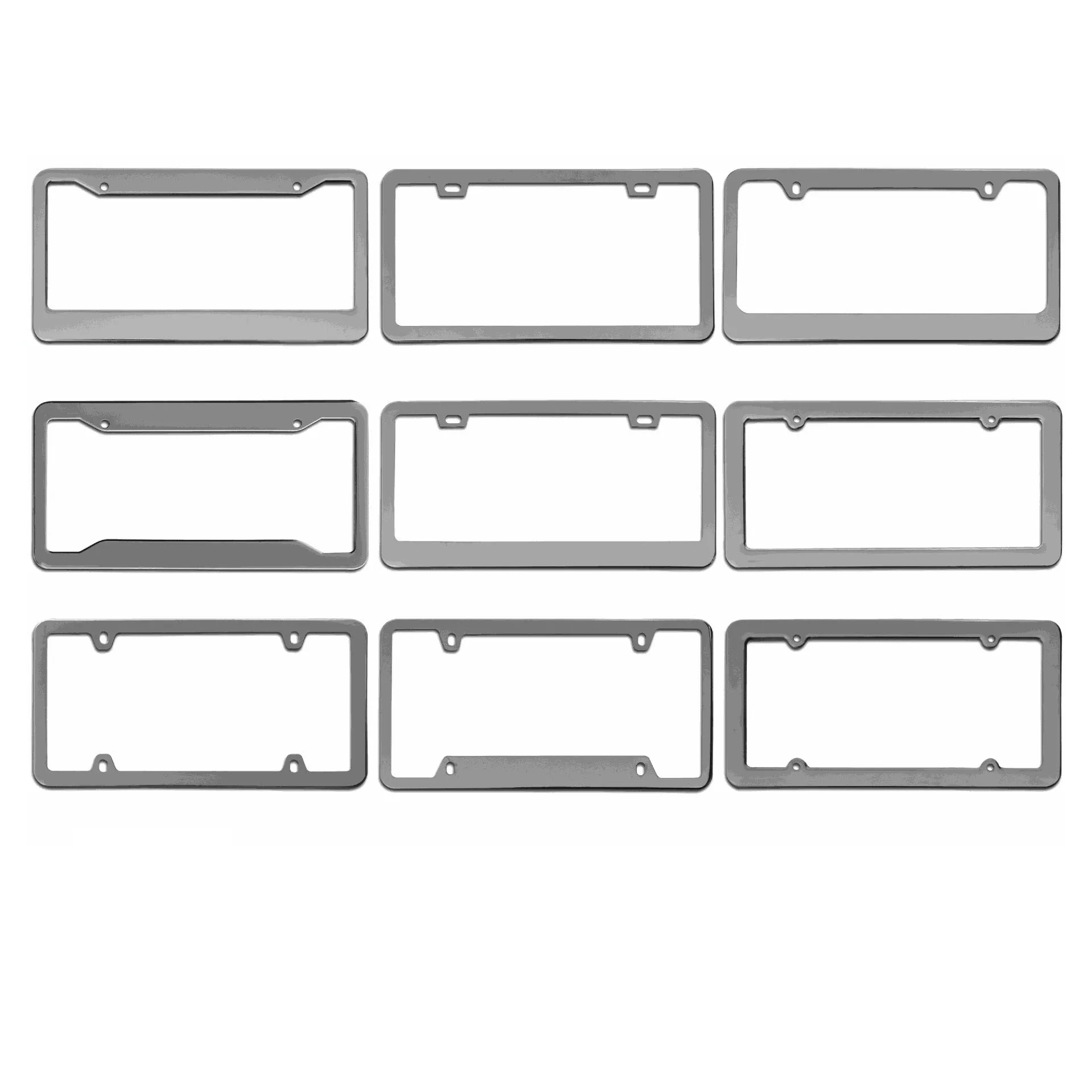 Stocked Custom Plain Heavy Duty Chrome License Plate Frame Stainless Steel