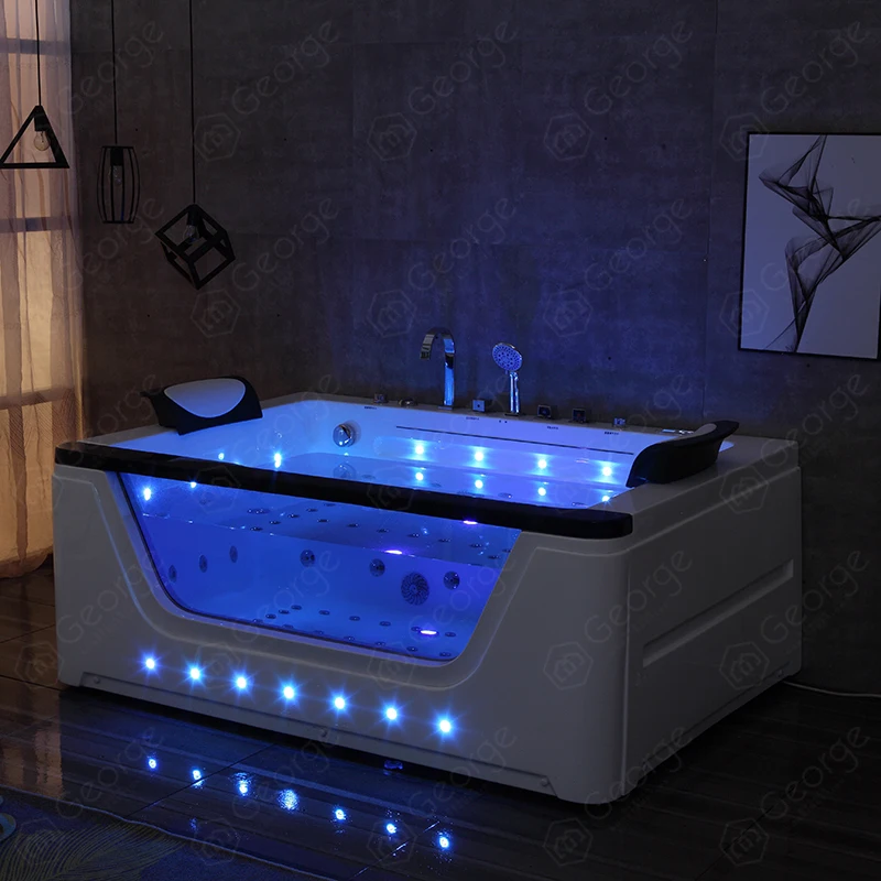 2 Person Bathtub Whirlpool Massage Bath Tub Acrylic Bathtub