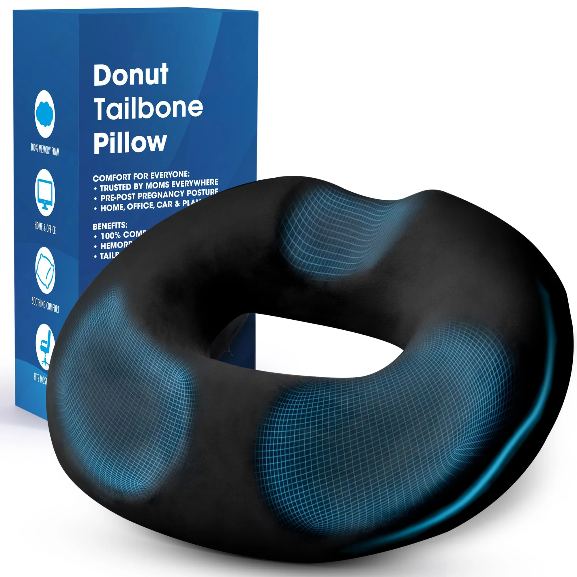 Customized High Density Memory Foam Hemorrhoid Donut Pillow