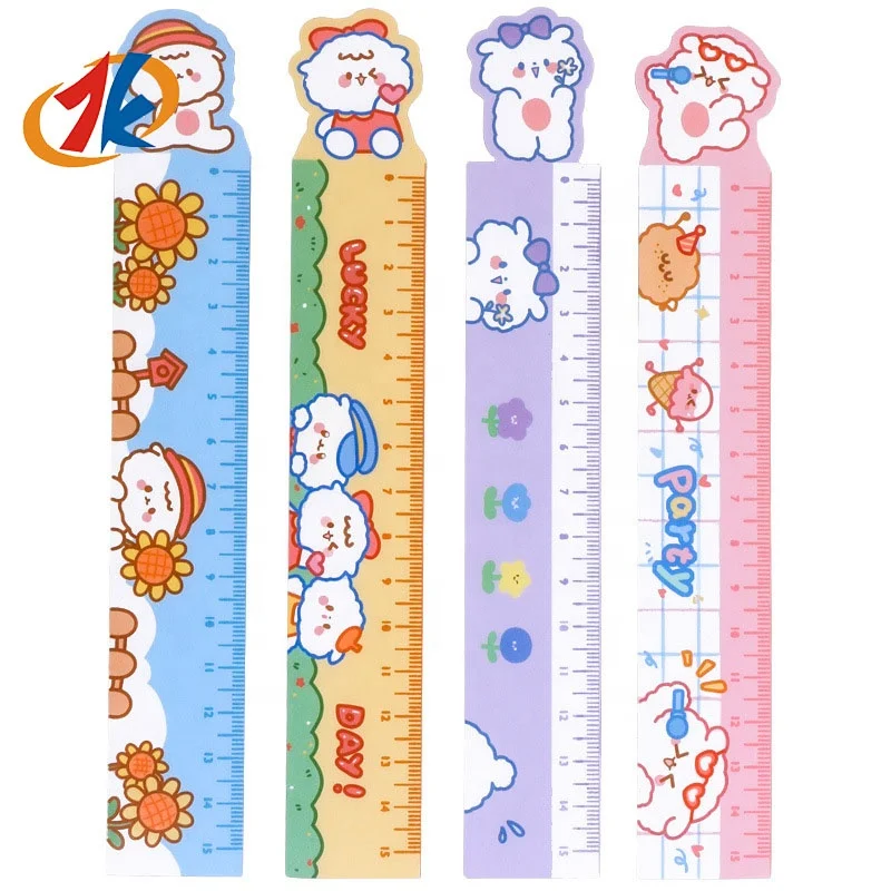 2024 new cute cartoon animal soft ruler flexible magnetic straight ruler drawing measuring tool stationery toys