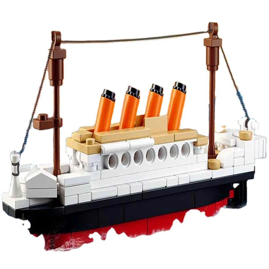Interes 1860pcs Titanic Ship 3D mini diy Building Blocks Toy Titanic Boat Model