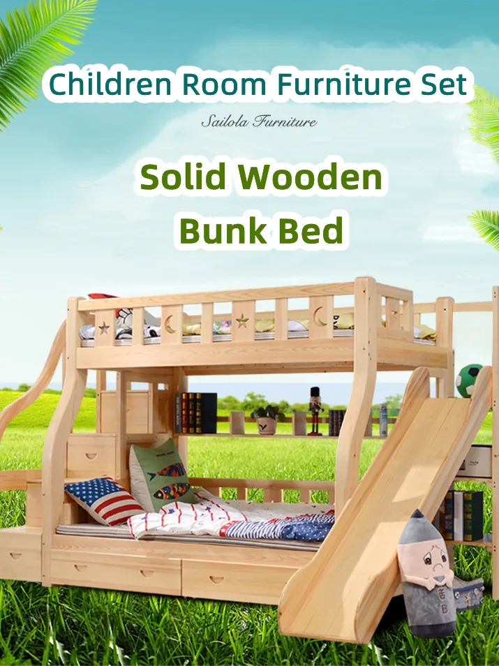 Modern Bed Bunks Single Bunk Bed Bedroom Furniture Deluxe Bunk Beds