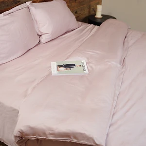 OEKO-TEX 300 /400 Thread Count OEM ODM  Modern Hot Sale Bamboo Pink Bamboo Sheets Bedding Set