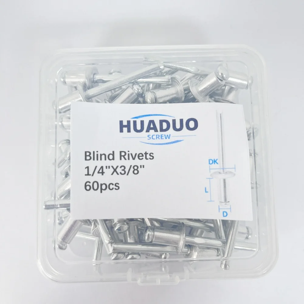 100 Pack Aluminum Blind Rivets – 1/8” X 5/8” Dome Head Pop Rivets – Corrosion-Resistant – For Metal, Wood, Plastic
