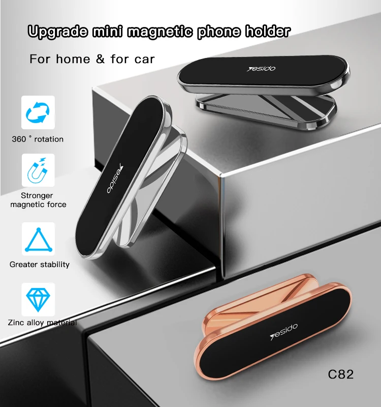 C82 Washable Glue 360 Rotating Magnetic Car Bracket Mount Mobile Phone Holder for Car Home Office in Stock