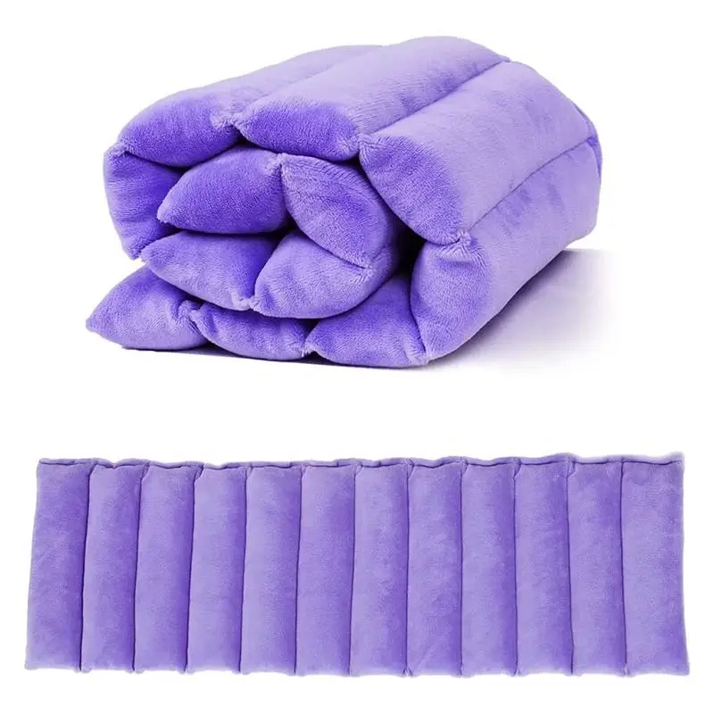 custom aromatherapy weighted reusable beads microwave heat heating pad wrap for neck and shoulder pain relief