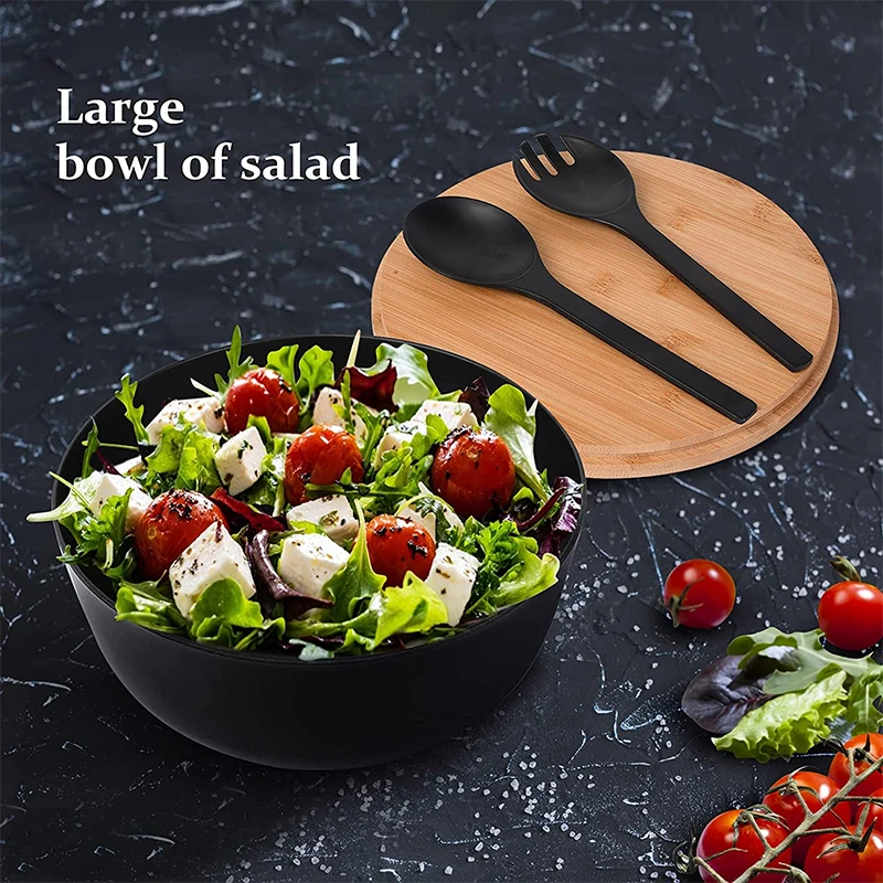 Modern Bamboo fiber melamine food bowl large travel salad bowl set