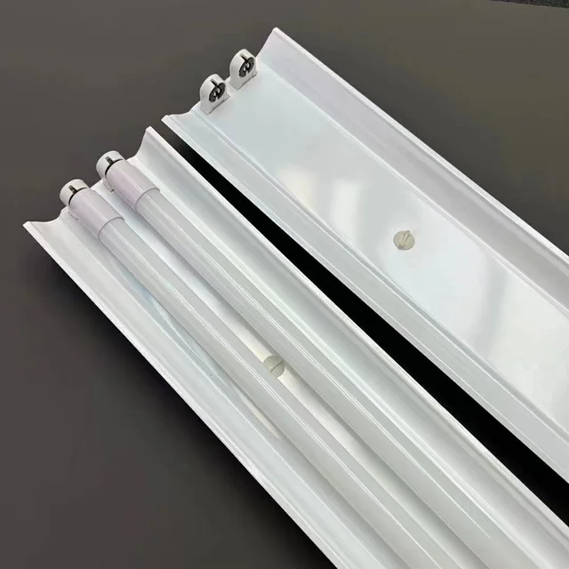 4FT Surface Mounted Led Fluorescent T8 Tube Light Fixtures Double Tube With Cover LED Holder Bracket T8 Led Tube Lamp