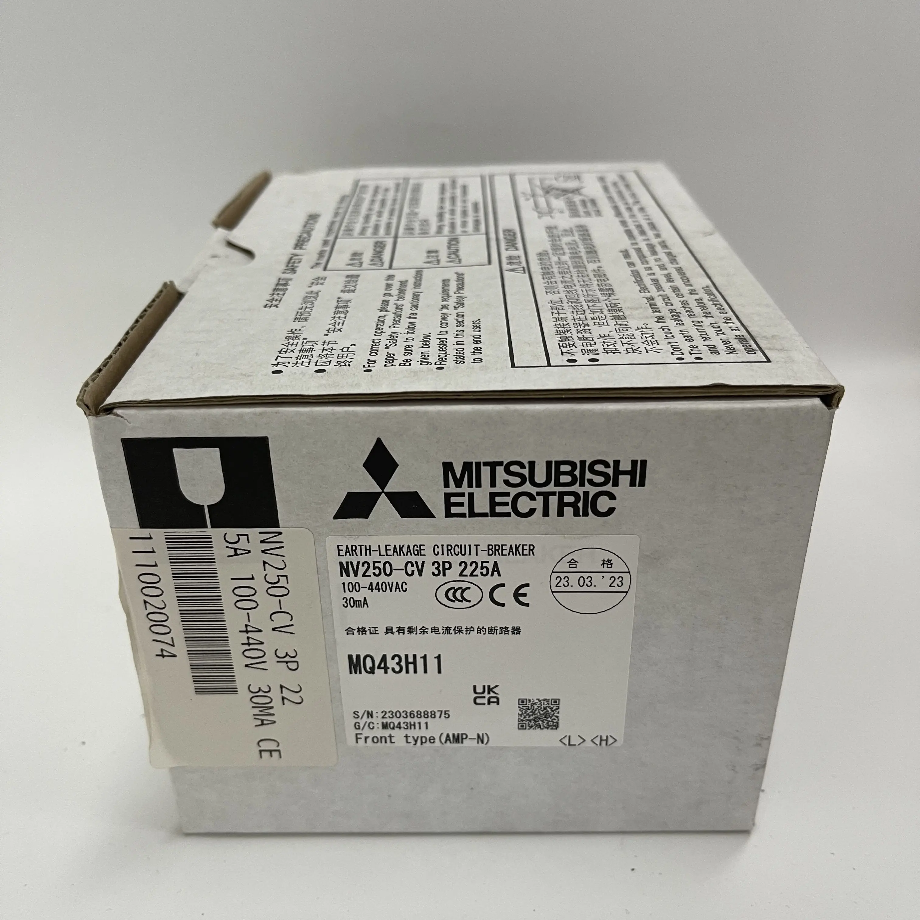 MITSUBISHI Earth-Leakage Circuit Breaker NV250-CV 3P 225A