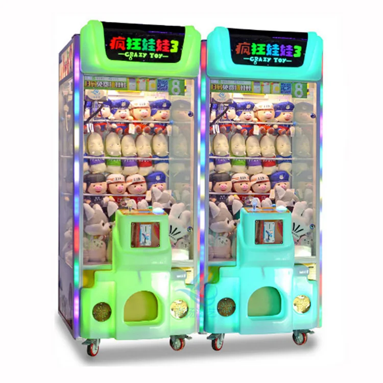 Неофунс высокая прибыль плюшевые Сумасшедшие игрушки 3 кран аркадная игра игрушка коготь машины