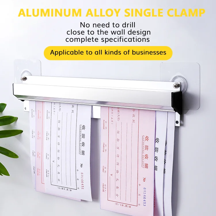 Order Grabber,Aluminum Alloy Ticket Holder, Wall-mounted Bill Holder, 35CM/ 13.8″ Label Grabber, Suitable For Offices, Homes And Hotels