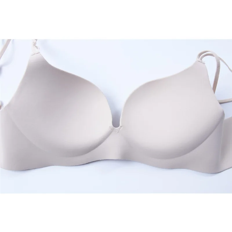 Women Seamless Bra Sexy Push Up Bralette Underwear Wireless Female Lingerie  Fashion Letter Pattern Bras Three Quarters(3/4 Cup)