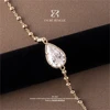 3 Carat Pear Moissanite Bracelet