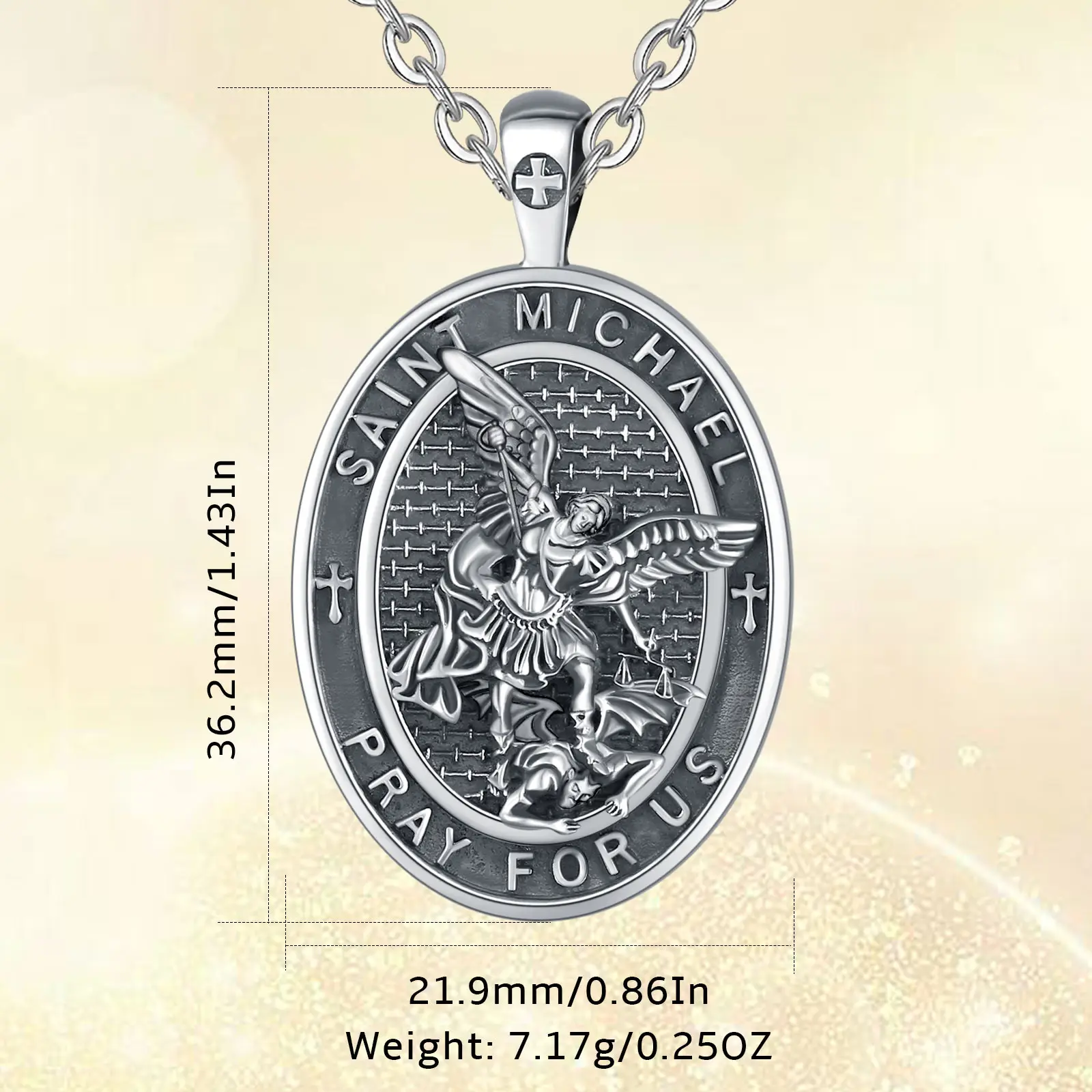 Merryshine 925 Sterling Silver Patron Saint St. Michael