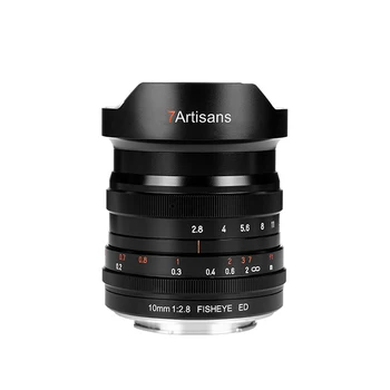 7Artisans 10mm F2.8 Full Frame Manual Focus Camera Lens 8 Groups 11 Elements Fish-Eye Len for E/L/Z/R-Mount Camera Lens
