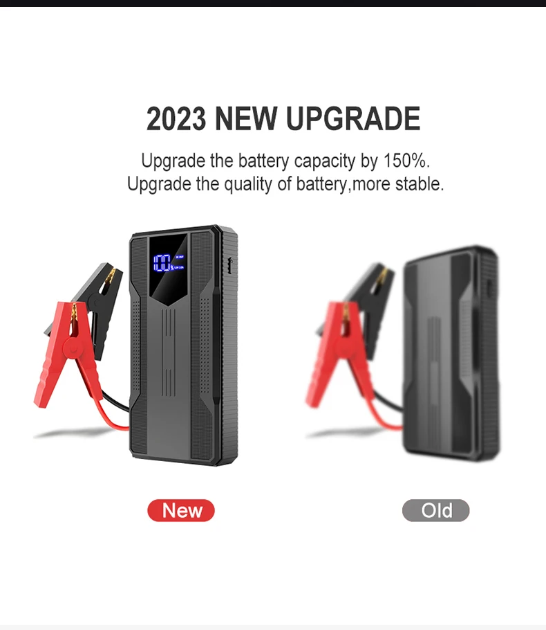 BR 2025 High Power Portable JumpStarter Emergency Multi-Function 12V Car Battery Charger for Gasoline Vehicles As Emergency Tool