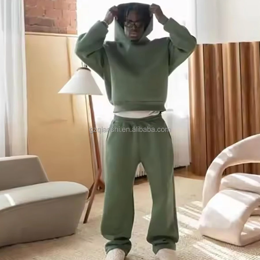 High Quality Sweatsuits Hoodie and Jogger Set Tech Fleece Plain Baggy Tracksuits for Men Custom Windbreaker Oversized Tracksuit